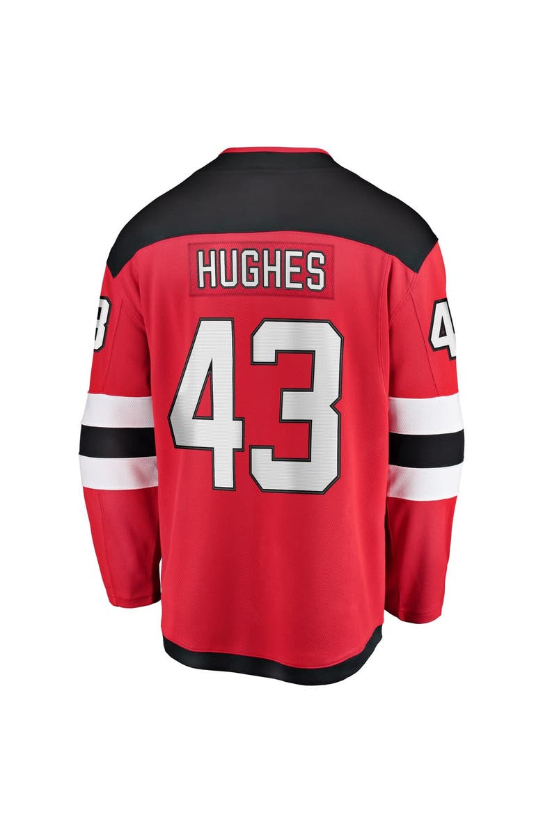 FANATICS Men's Fanatics Luke Hughes Red New Jersey Devils Home Breakaway Player Jersey, Alternate, color, Red