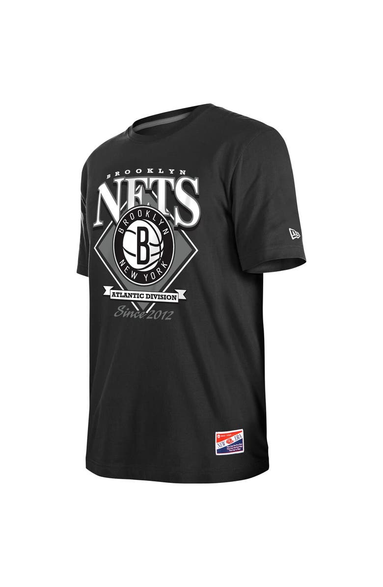 New Era Men's New Era Black Brooklyn Nets Throwback T-Shirt, Alternate, color, Black