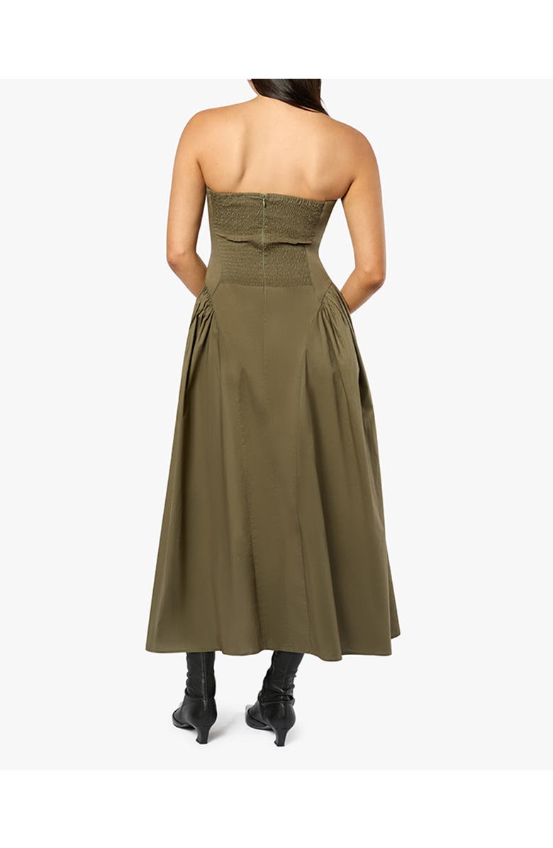 WeWoreWhat Strapless Corset Ruched Dress, Alternate, color, Dark Grey