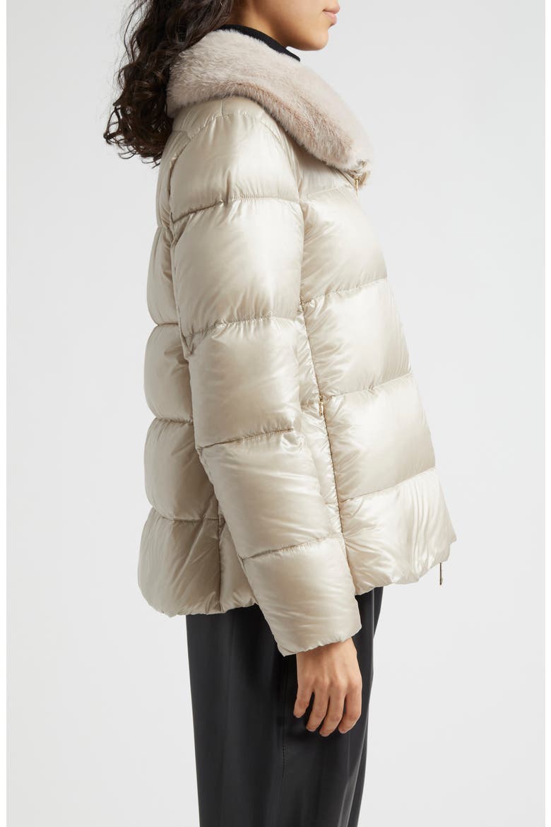 Shiny Nylon Down Jacket, Alternate, color, CHAMPAGNE