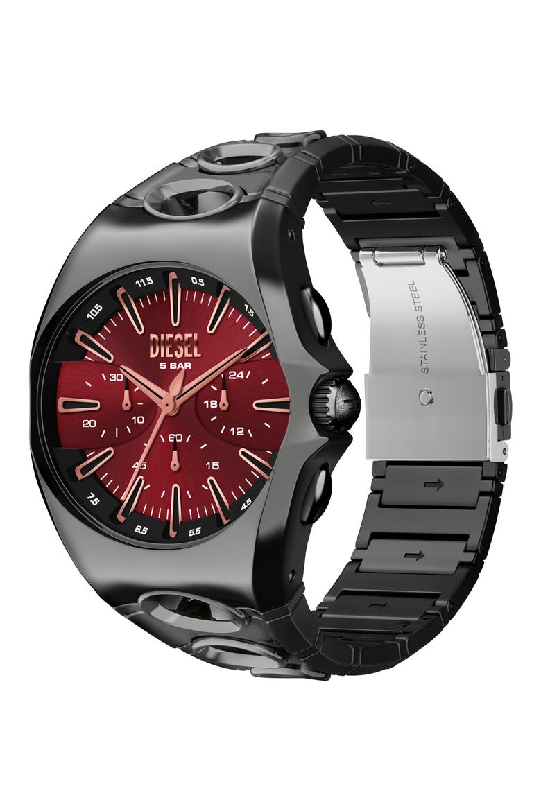 D-Curve Chronograph Bracelet Watch, 48mm, Alternate, color, GUNMETAL