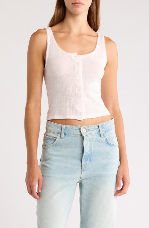 Chiara Pointelle Cotton Tank