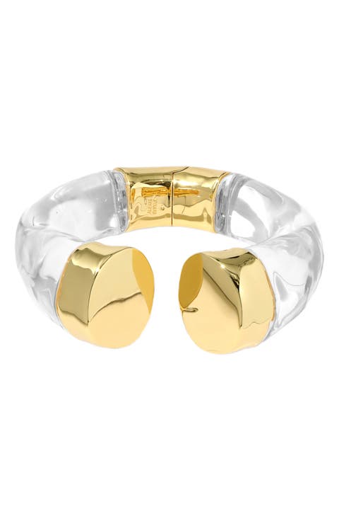 Liquid Lucite Large Capped Hinge Cuff