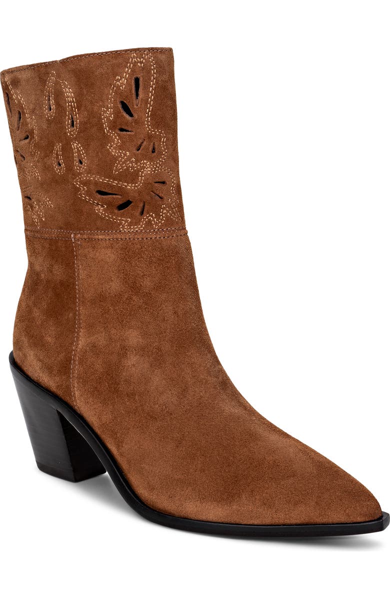 L'AGENCE Anne Western Boot, Main, color, Buckskin Suede