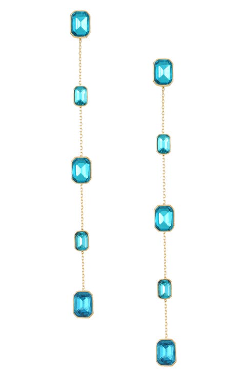 Baguette Crystal Linear Drop Earrings