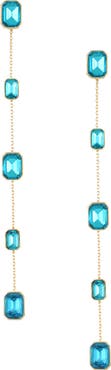 Ettika Baguette Crystal Linear Drop Earrings