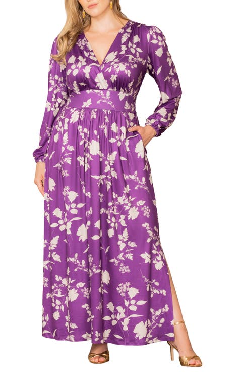 Kelsey Long Sleeve Maxi Dress (Plus)
