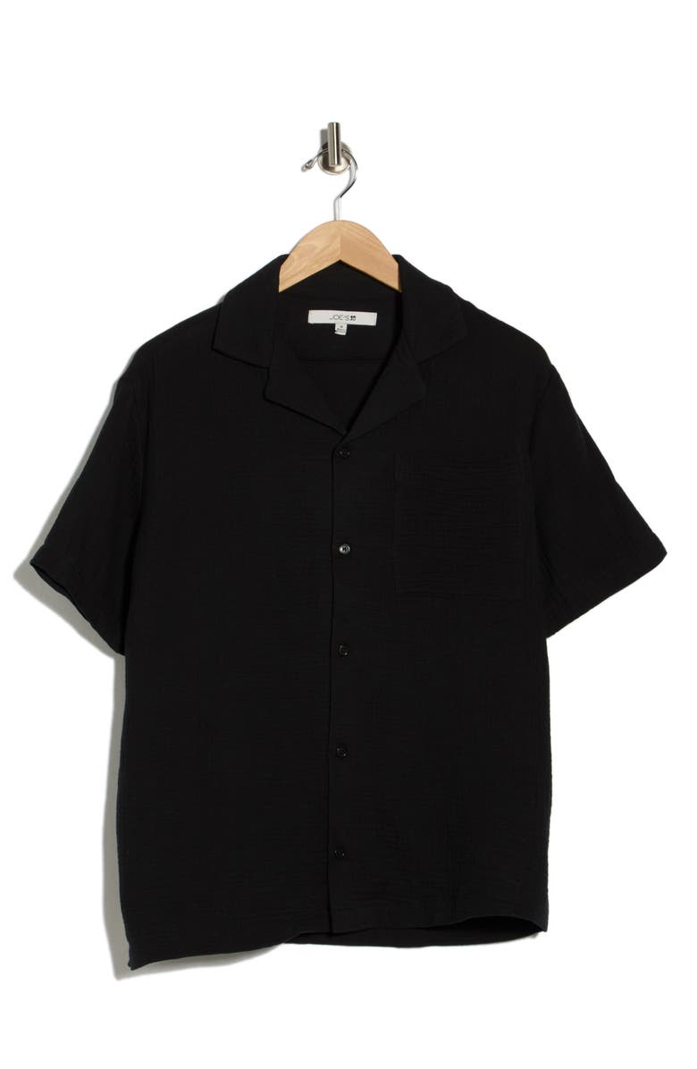 Joe's Gauze Camp Shirt, Alternate, color, Black