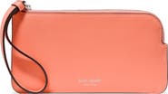 Kate Spade New York small zippy pebble leather wristlet