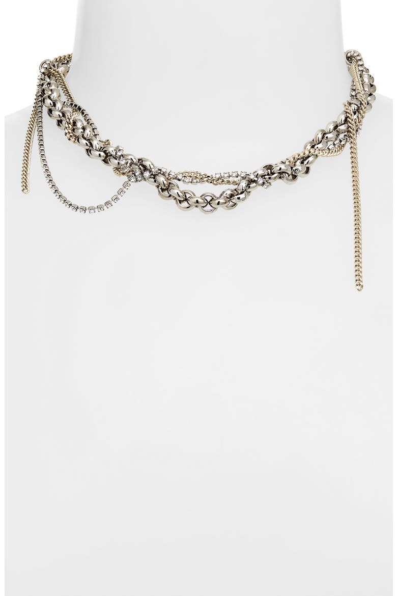 Celina Mixed Strand Necklace, Main, color, GOLD/ PALLADIUM