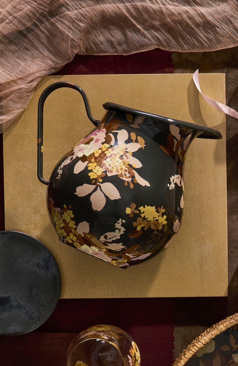 MACKENZIE CHILDS Wild Rose Pitcher, Alternate, color, Multi Black