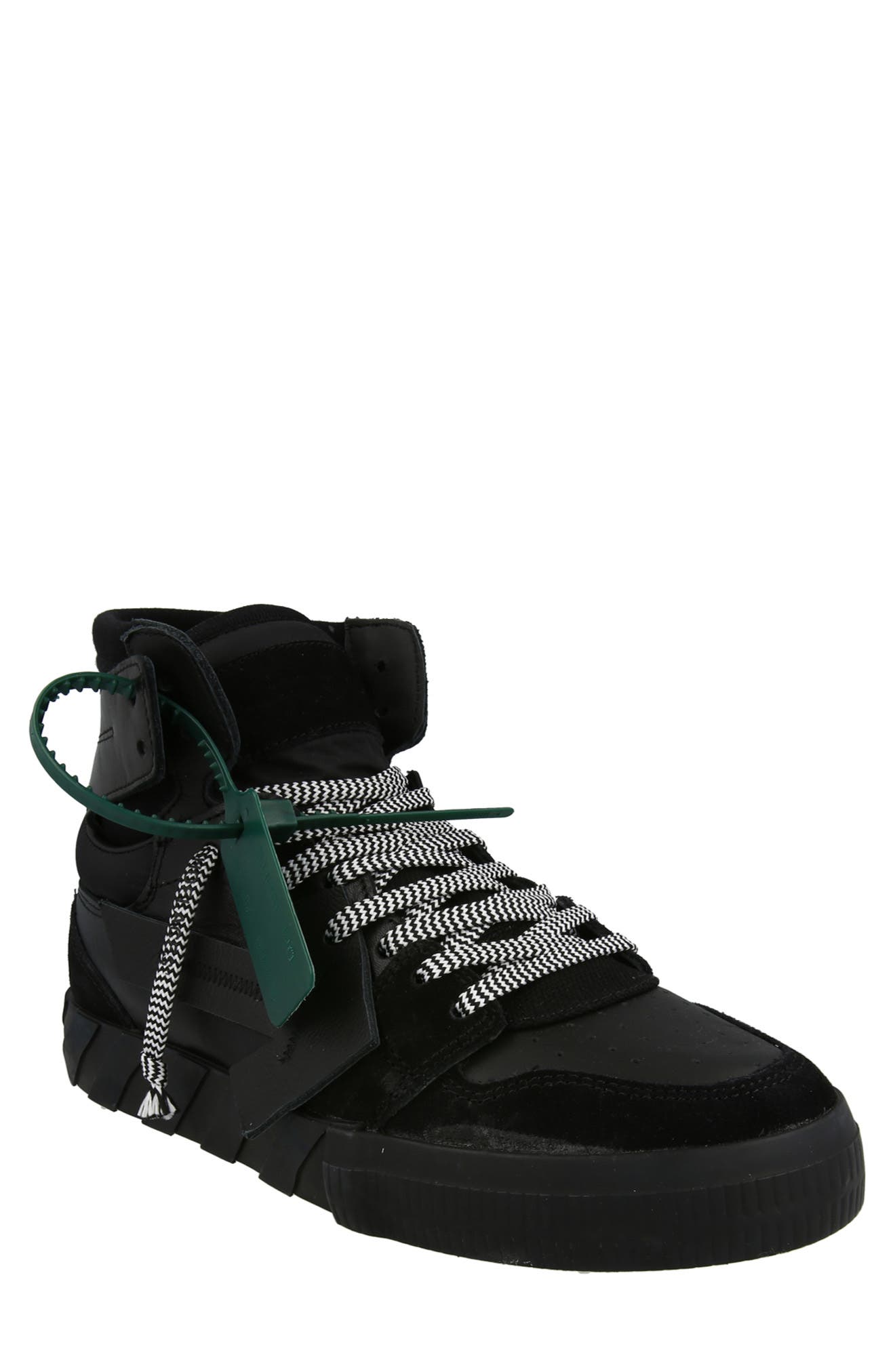 Off-White Vulcanized High Top Sneaker, Main, color, 