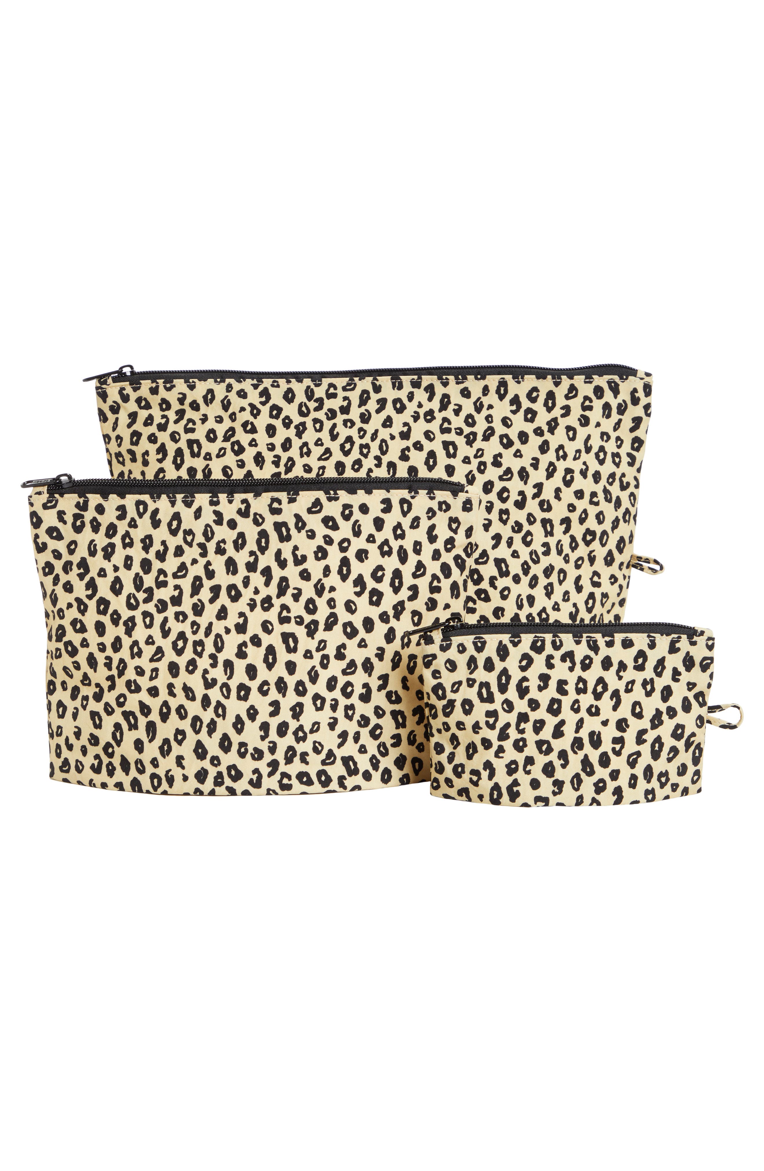 Baggu Go Set of 3 Nylon Zip Pouches, Alternate, color, 