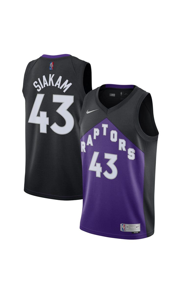 Nike Men's Nike Pascal Siakam Black/Purple Toronto Raptors 2020/21 Swingman Player Jersey - Earned Edition, Main, color,