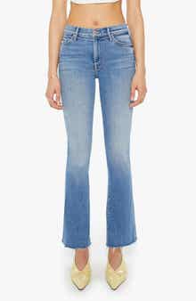 MOTHER The Weekend Fray Hem Bootcut Jeans