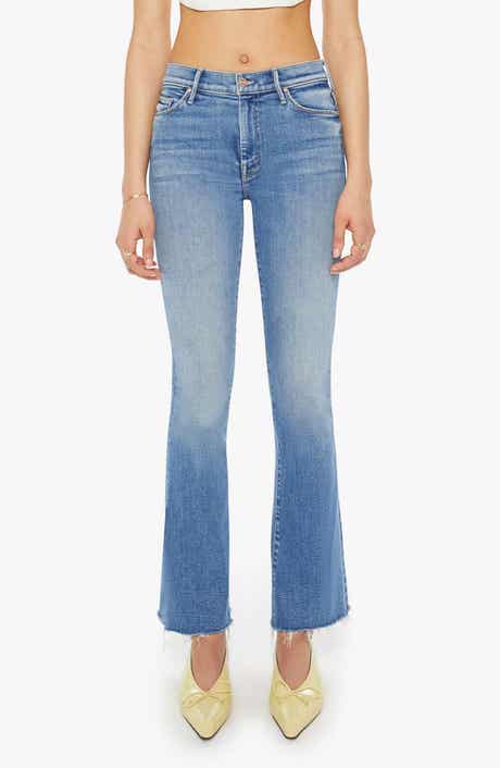 MOTHER The Weekend Fray Hem Bootcut Jeans