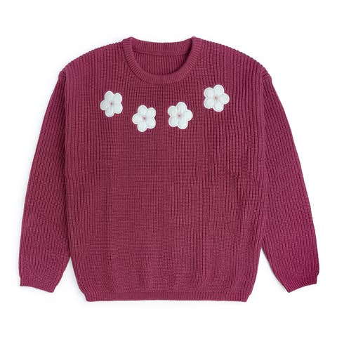 Floral Applique Women's Sweater