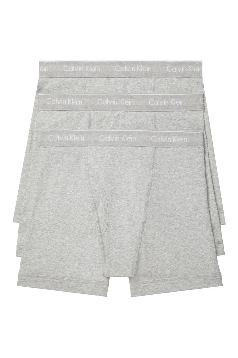 Classics 3-Pack Cotton Boxer Briefs, Main, color, HEATHER GREY