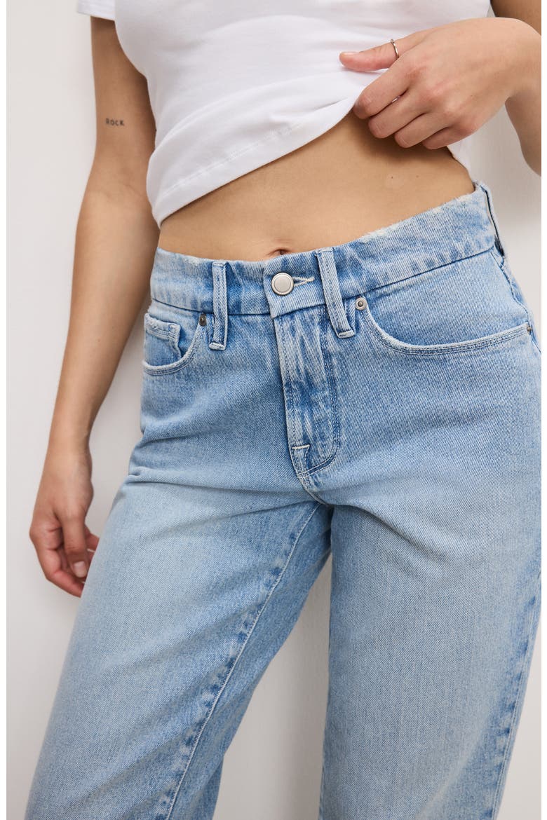 Cuffed High Waist Straight Leg Jeans, Alternate, color, INDIGO750