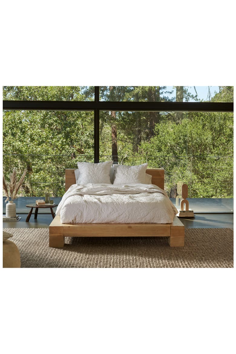 Manzanita Hand Stitched Organic Cotton Sham, Alternate, color, ALPINE WHITE