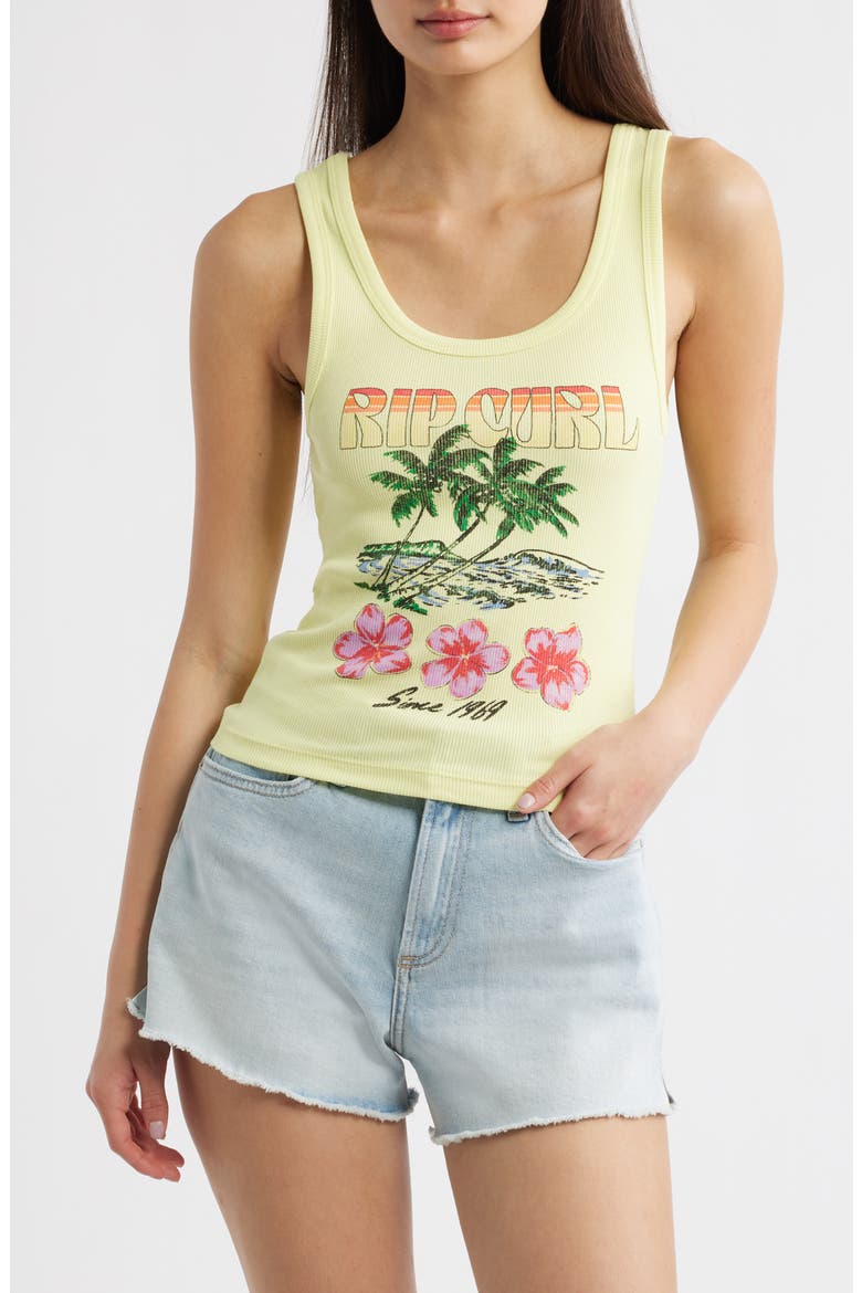 Hayley Graphic Tank, Main, color, PALE YELLOW