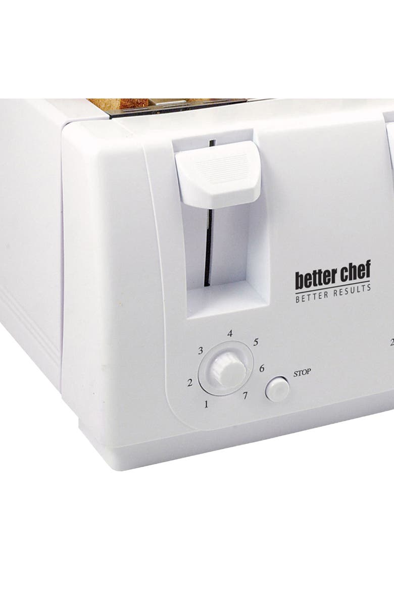 4 Slice Dual Control Toaster, Alternate, color, White