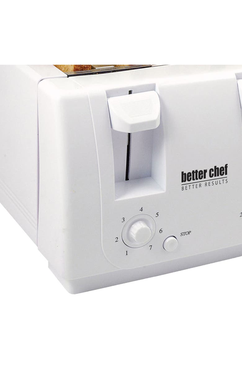Better Chef 4 Slice Dual Control Toaster, Alternate, color, White