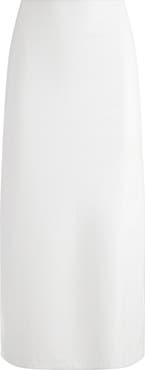 Alice + Olivia Maeve Back Slit Faux Leather Midi Skirt