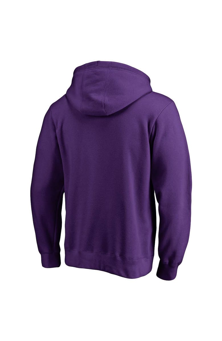FANATICS Men's Fanatics Branded Purple Phoenix Suns Icon Primary Logo Fitted Pullover Hoodie, Alternate, color, Purple