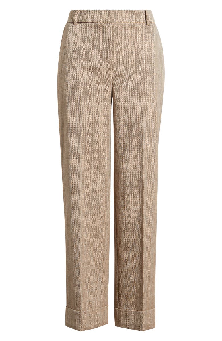 Anne Klein Cuff Ankle Pants, Alternate, color, Rust Multi