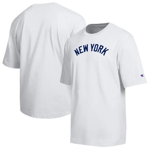 Men's Champion White New York Yankees All Star Arched Chenille Wordmark T-Shirt
