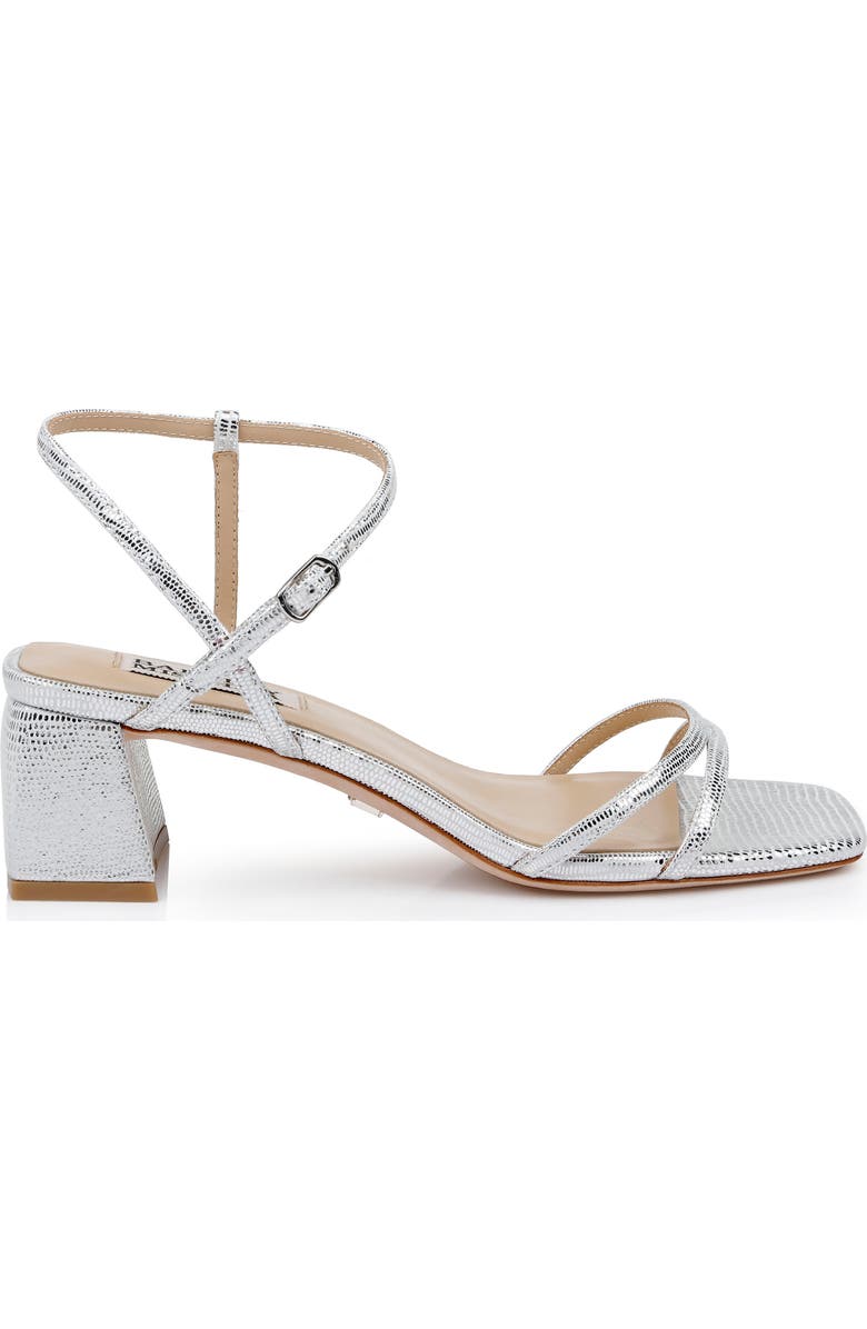 Badgley Mischka Collection Carlota Square Toe Sandal, Alternate, color, Silver