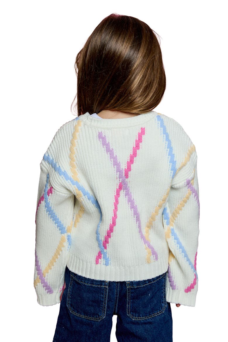 Kids' Crew Sweater, Alternate, color, WINTER WHITE COMBO
