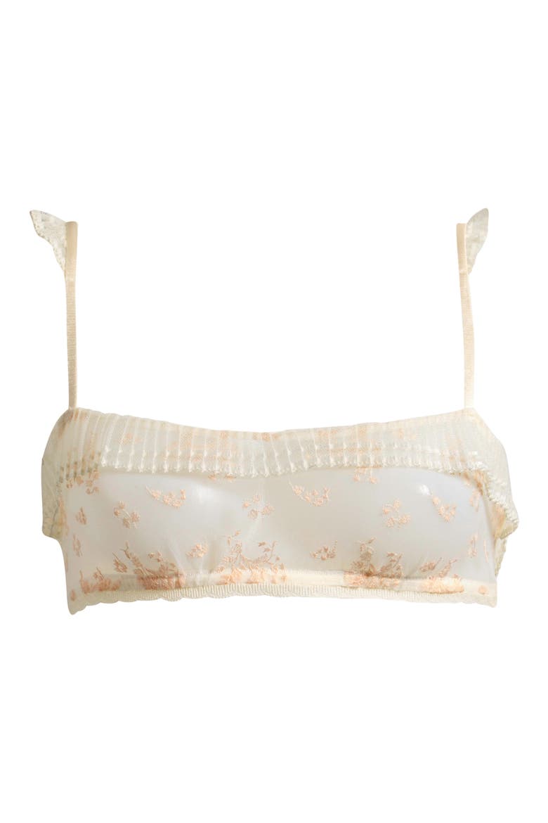 Harmonie Embroidered Tulle Bralette, Alternate, color, ECRU