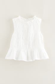 Nordstrom Kids' Smocked Sleeveless Cotton Top