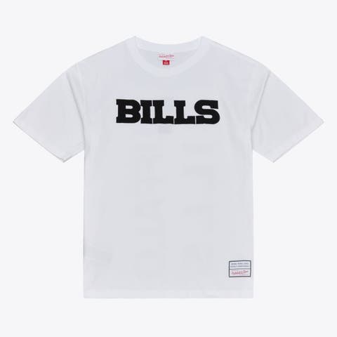 Men's Mitchell & Ness White Buffalo Bills Monochrome T-Shirt