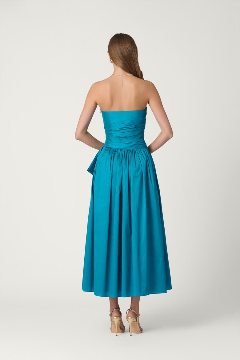 Midnight Dupioni Sonia Dress, Alternate, color, Deep Sea