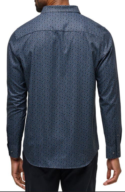 Travismathew Country Mile Floral Button-up Shirt In Blue
