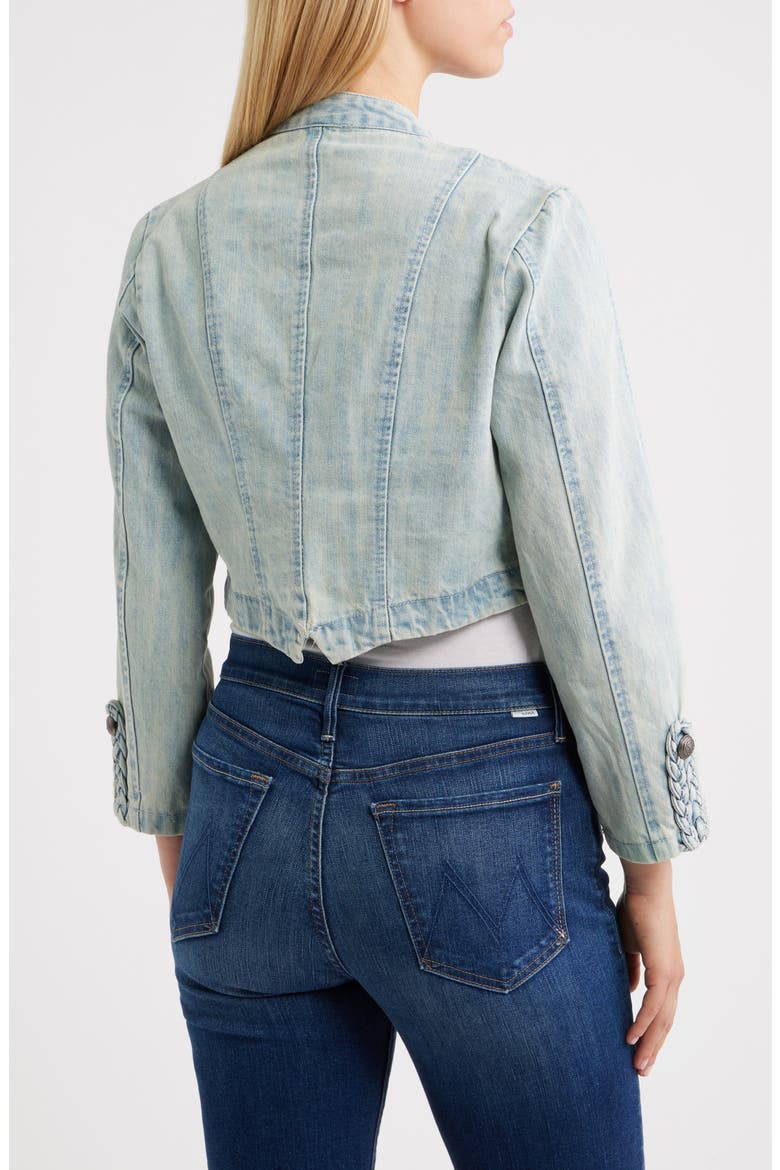 Nadja Denim Military Jacket, Alternate, color, BLUE