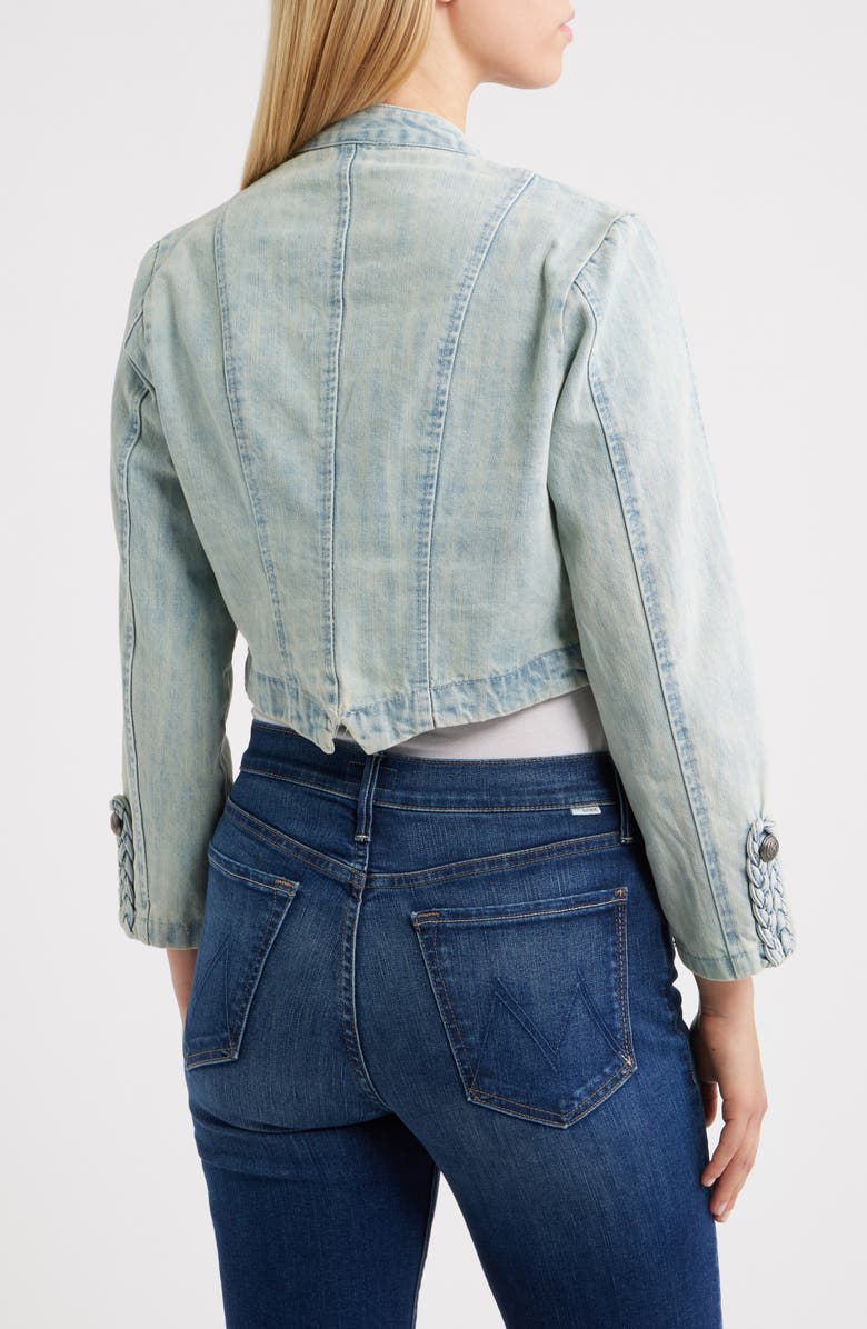 NIKKI LUND Nadja Denim Military Jacket, Alternate, color, Blue