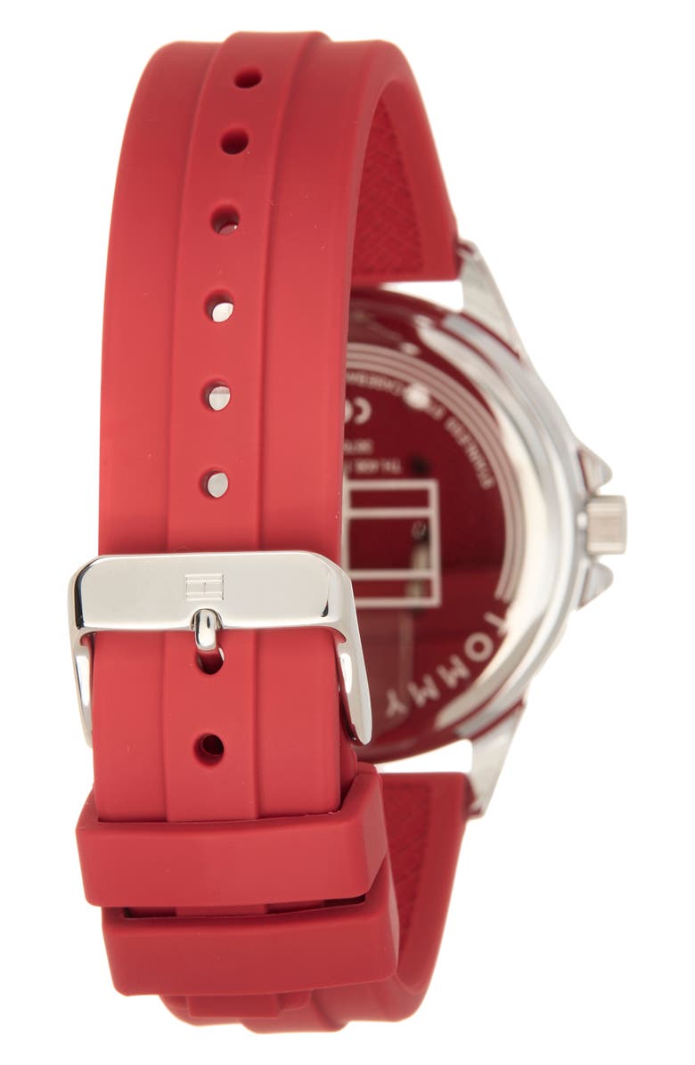 Tommy Hilfiger Essentials Silicone Strap Watch, 44.5mm, Alternate, color,