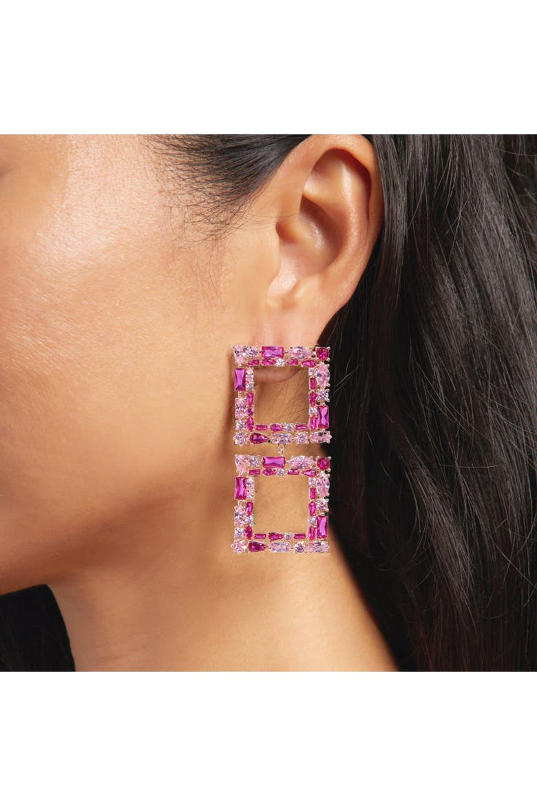 Katie Earring, Alternate, color, Pink Ombré/Rose Gold