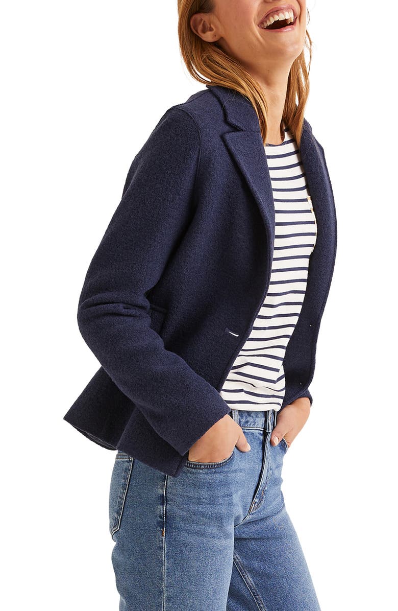 Boden Woolf Wool Blend Blazer, Alternate, color, Navy