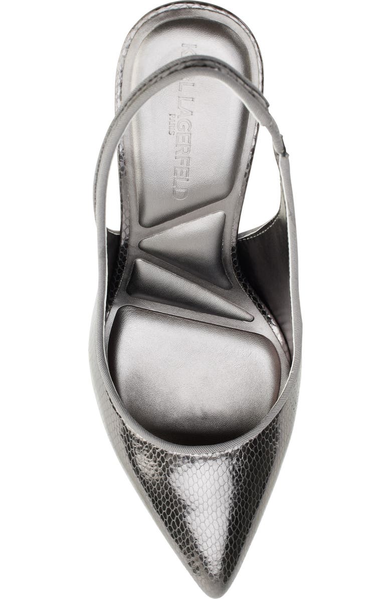 KARL LAGERFELD PARIS Rosalyn Slingback Pointed Toe Pump, Alternate, color, Dark Slate