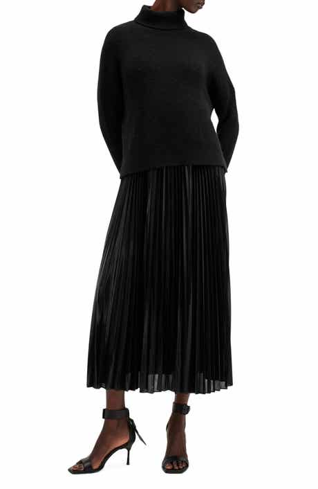 AllSaints Spark Pleated Maxi Dress & Sweater Set