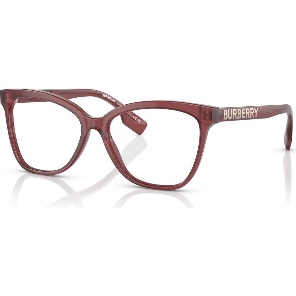 Burberry 54mm Cat Eye Optical Glasses In Burgundy