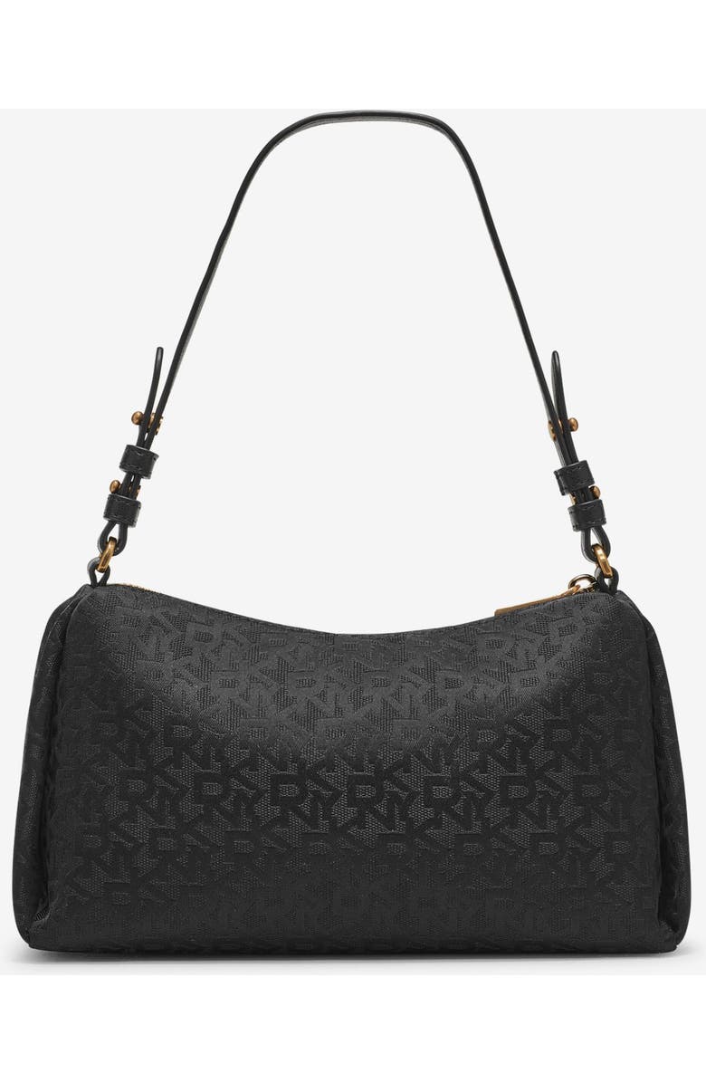 DKNY Remy Top-Zip Shoulder, Alternate, color, Jet Black/Black