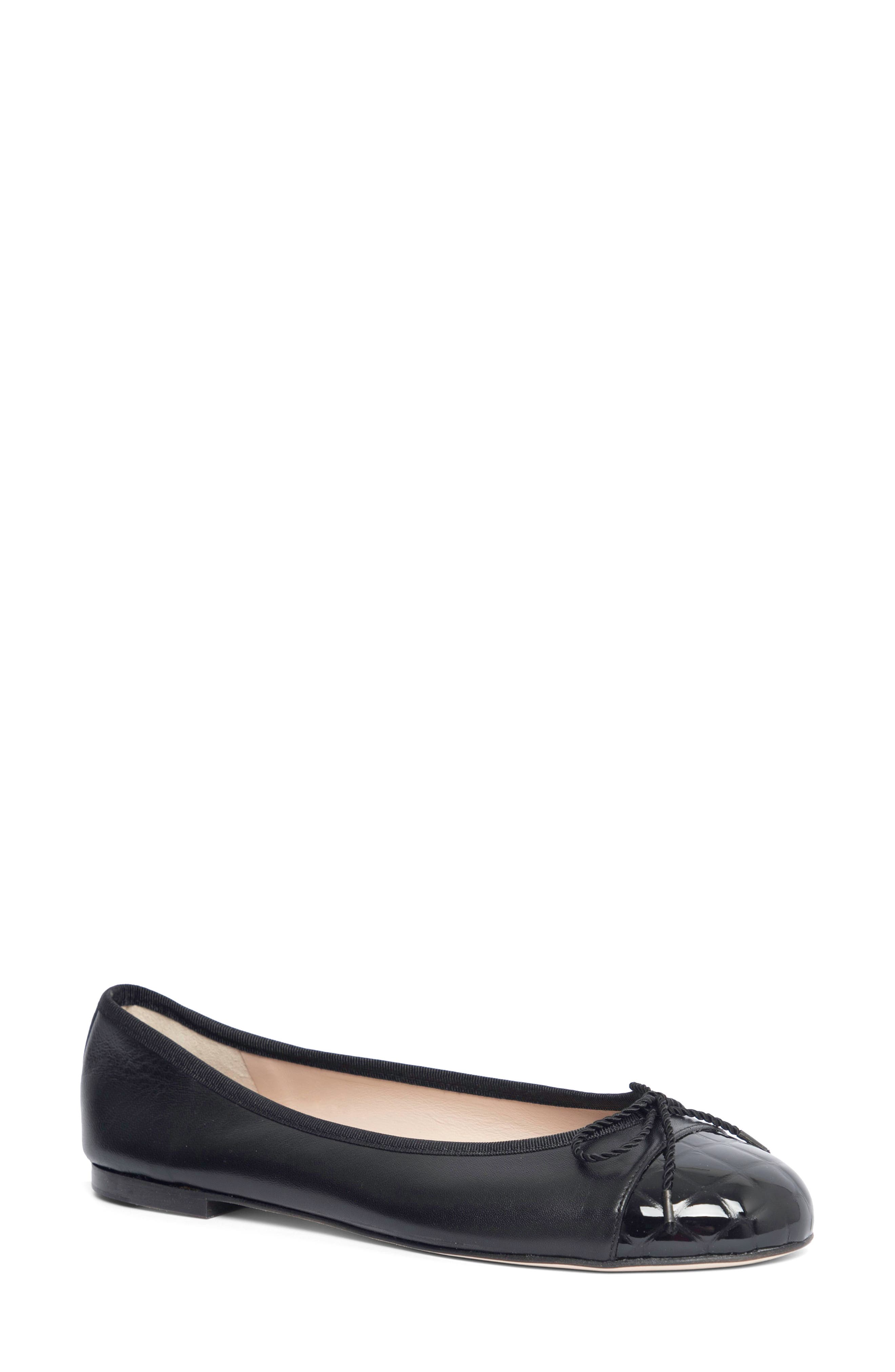Best Cap Toe Ballet Flat, Main, color, BLACK
