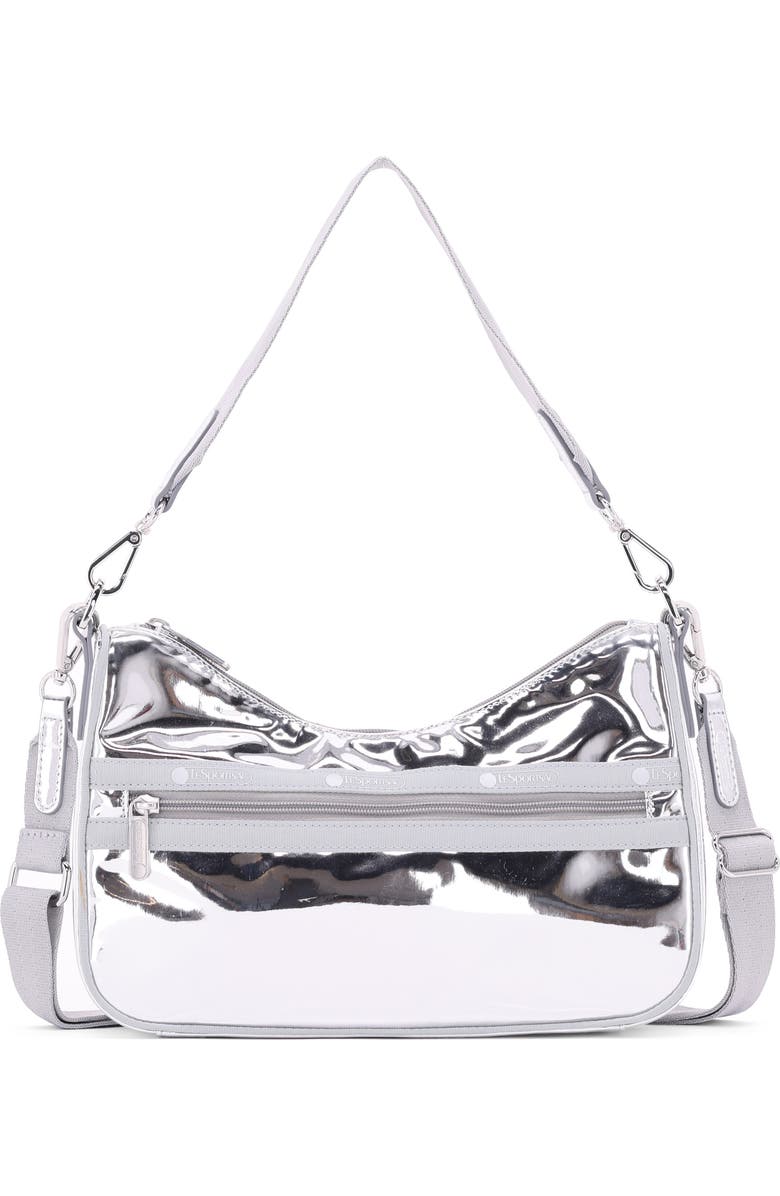 LeSportsac Small Convertible Shoulder Bag, Main, color, Silver Specchio