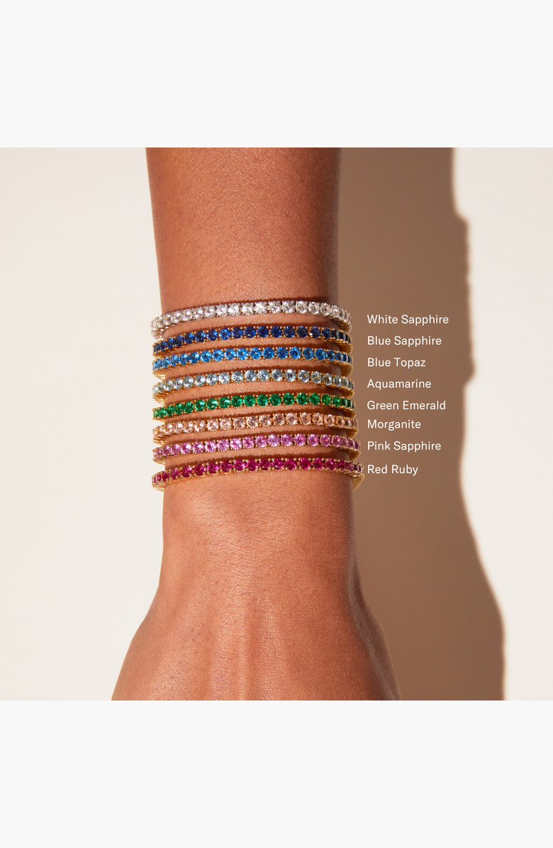 Aurate New York Lab Grown 6ct Emerald Tennis Bracelet, Alternate, color, Yellow Vermeil